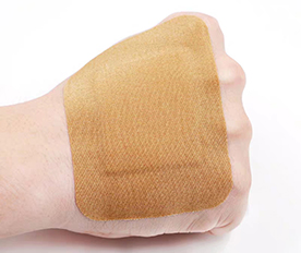 創(chuàng)可貼：密度均勻，吸水效果好，符合ROHS環(huán)保標(biāo)準(zhǔn)